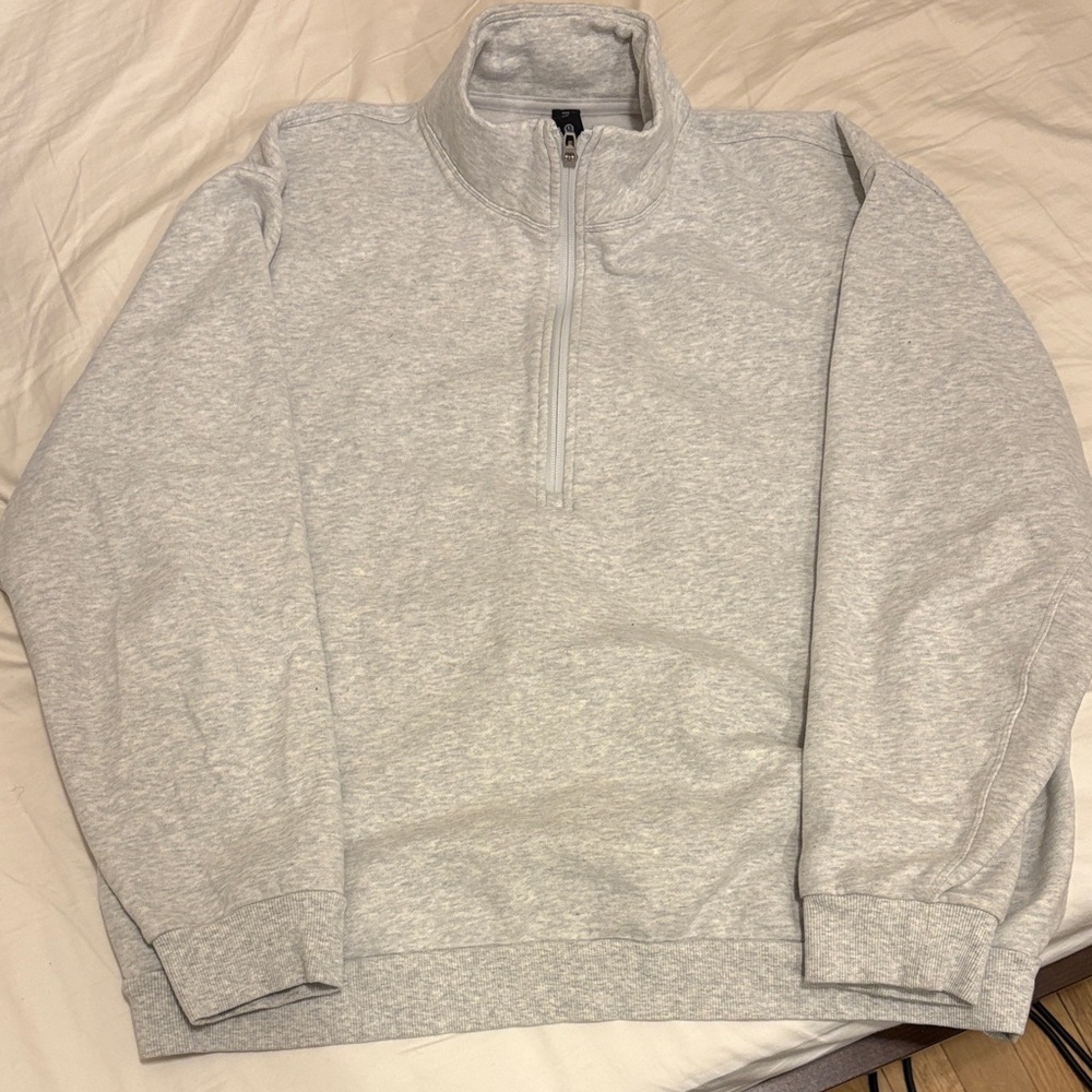 lululemon athletica Men's Light Gray Zip-Up Sweater